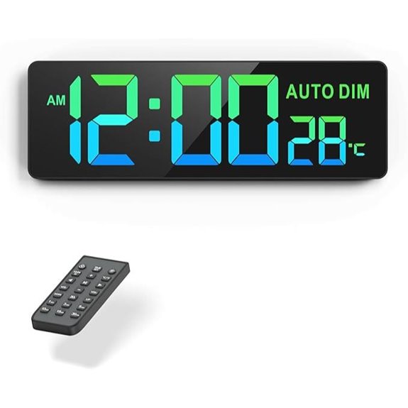 REACHER 16.5 Digital Wall Timer Clock with Remote