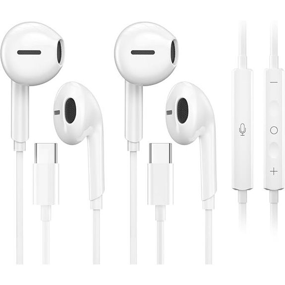 2 Pack USB-C Headphones with Microphone and Volume Control