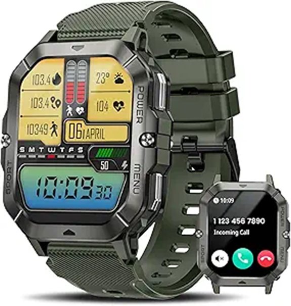Military Smart Watch for Men - Waterproof Fitness Tracker