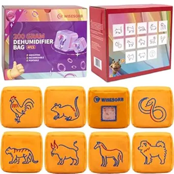 8Pcs 200g Rechargeable Desiccant Moisture Absorbers