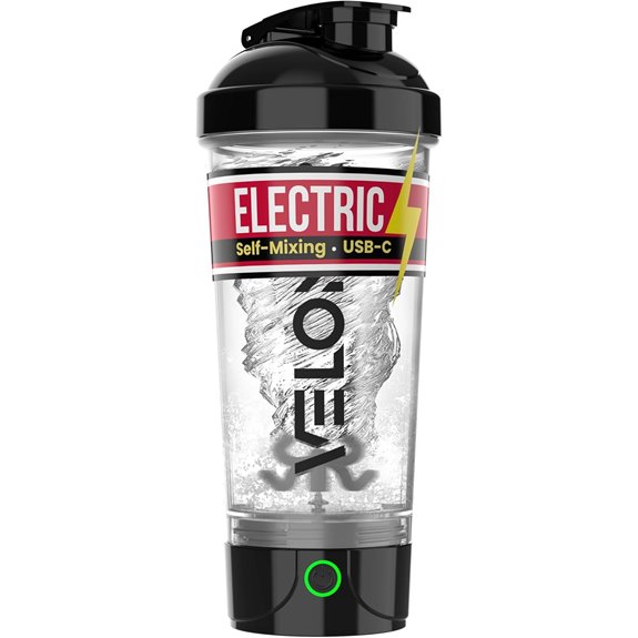 VELOMIX Electric Protein Shaker Bottle 24 oz