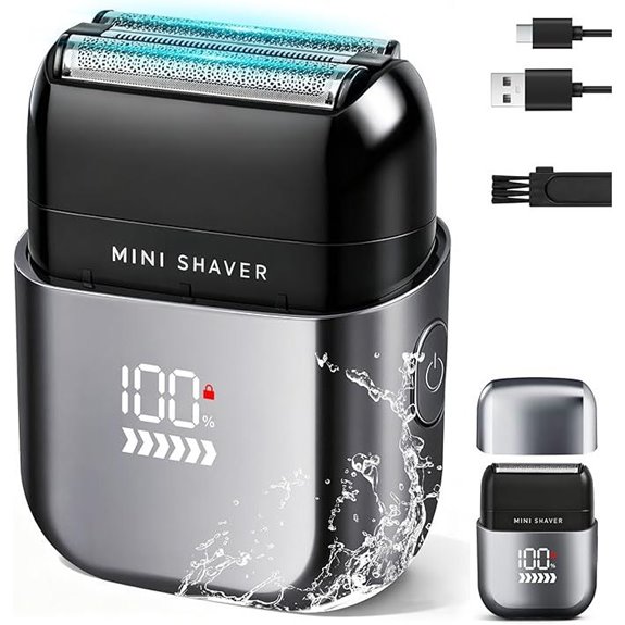 Electric Men's Foil Shaver with USB LED Waterproof