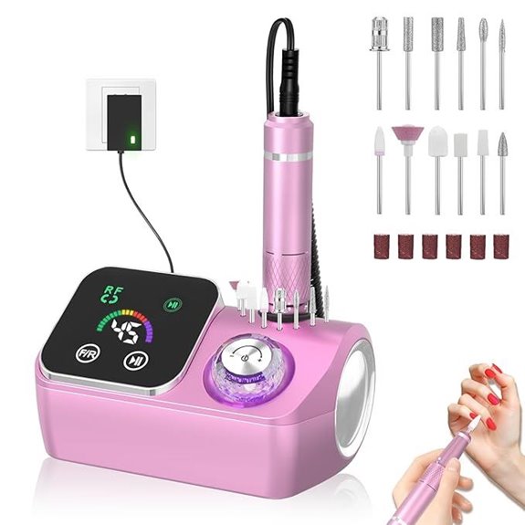 Electric Nail Drill E-File Machine with LED Display