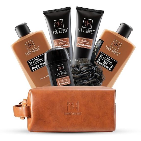 Luxury Men's Grooming Gift Set in Leather Bag