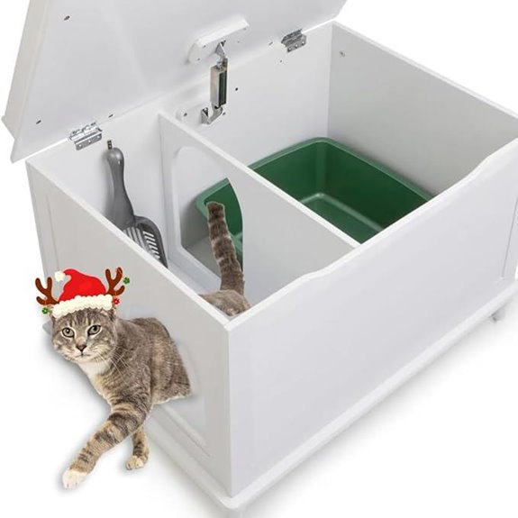 Designer Catbox Enclosed Cat Litter Box Odor Containment