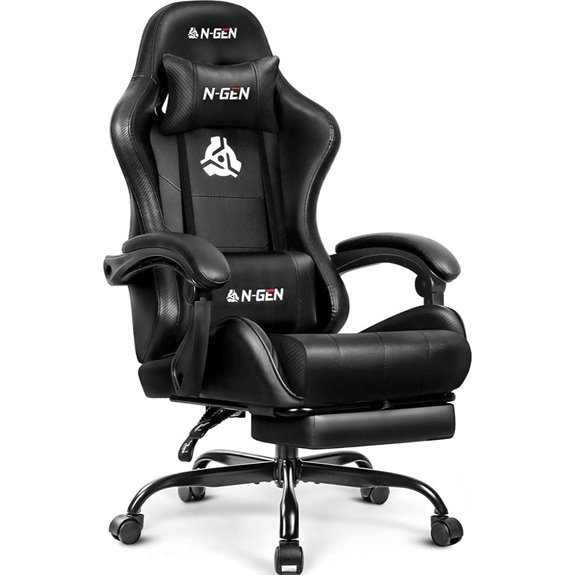 N-GEN GAMING Ergonomic Video Gaming Chair with Footrest