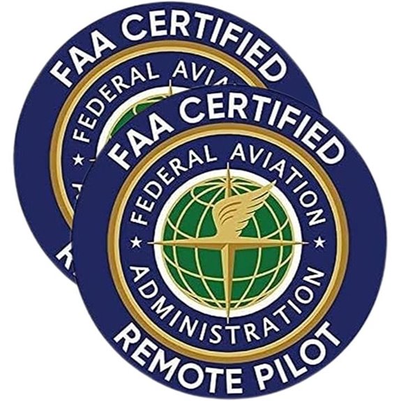 eDesign FAA Certified Remote Pilot Drone Stickers (2-Pack)
