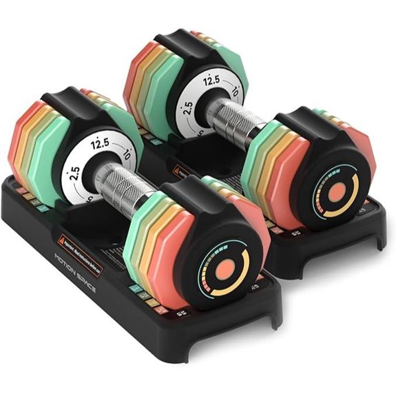 Adjustable Dumbbells Set with Fast Adjustment and Non-slip Handles