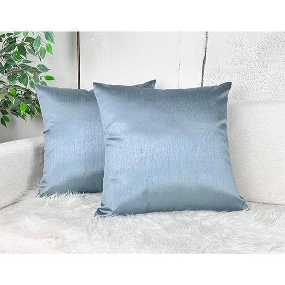 Aiking Faux Silk Square Throw Pillow Cover Set