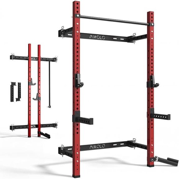 Mikolo 2 x 2 Folding Wall Squat Rack