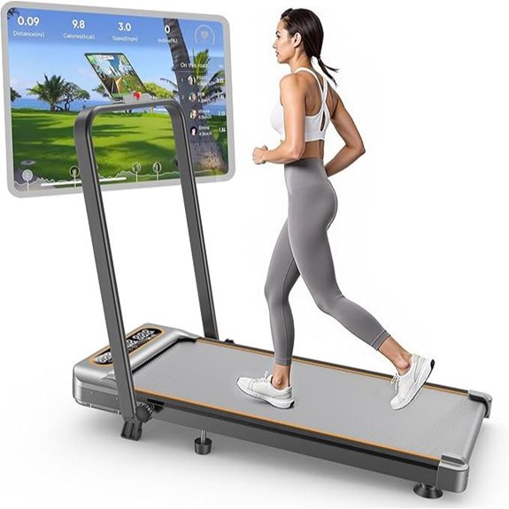 Foldable Treadmill with 10% Incline and App Control