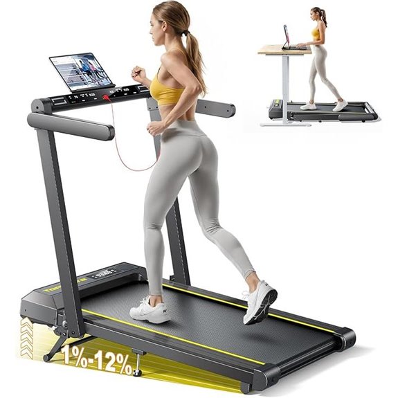 Walking Pad Treadmill with Incline Folding App & Bluetooth