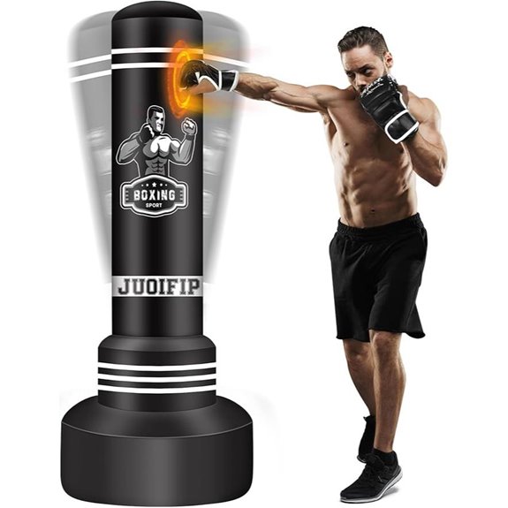 Freestanding Punching Bag Set with Gloves and Pump