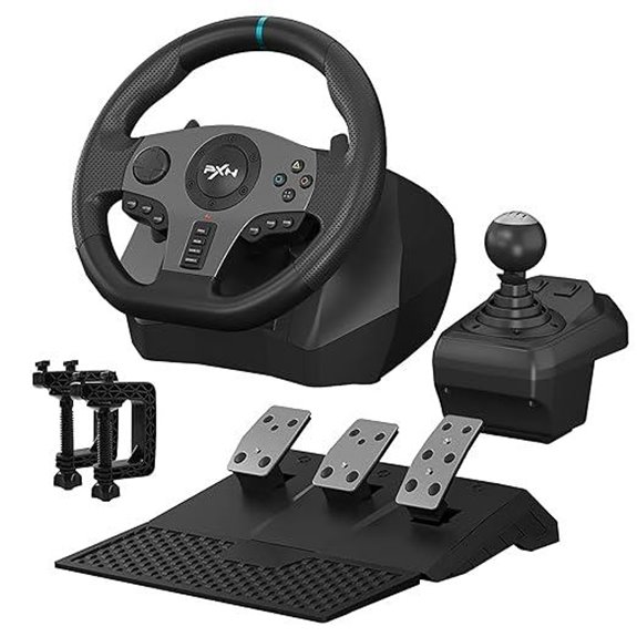 PXN V9 Gaming Racing Wheel with Pedals and Shifter