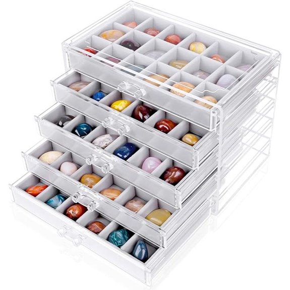 Rock Display Case for Gemstones and Fossils