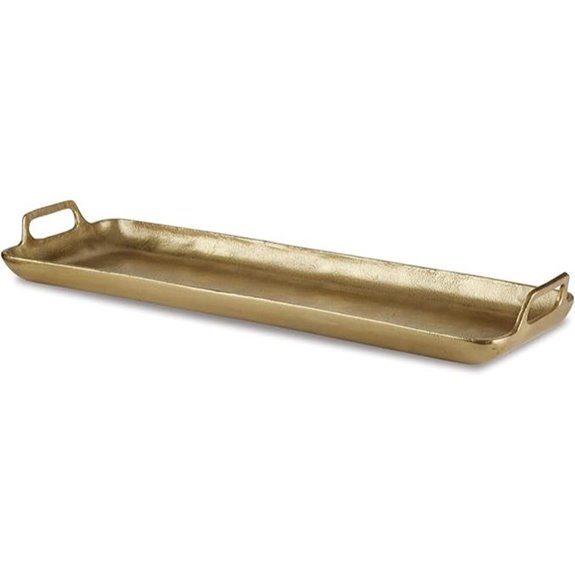 Signature Design Ashley Gold Metal Serving Tray