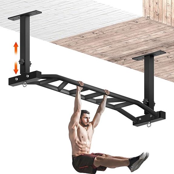 48 Heavy Duty Ceiling Pull Up Bar with Adjustable Height