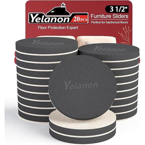 Yelanon Felt Furniture Sliders for Heavy Items (20pcs)