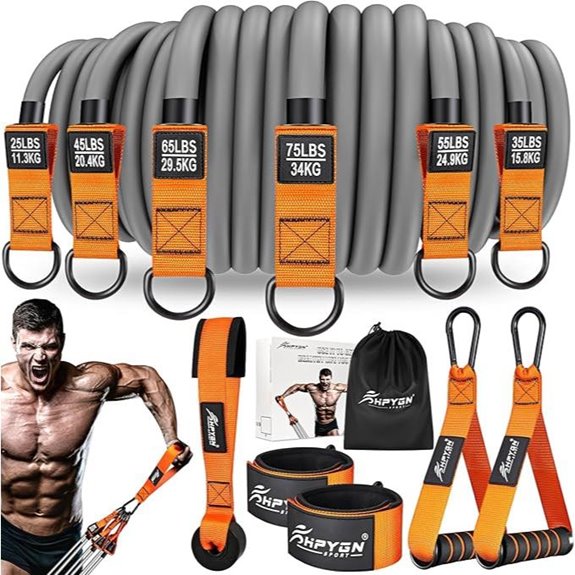 HPYGN Heavy Resistance Bands Set (300LBS)