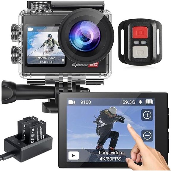 4K 60FPS Waterproof Action Camera with Touch Screen