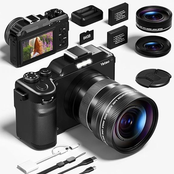 Yatao 4K/5K 64MP Digital Camera Kit with WiFi