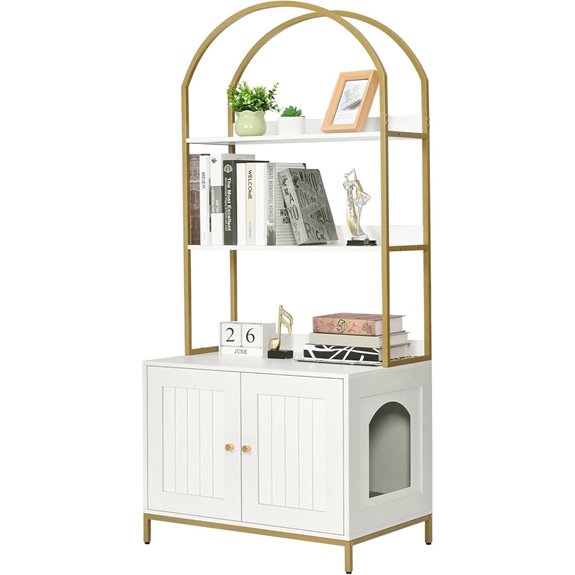 Homhedy Cat Litter Box Enclosure with Storage