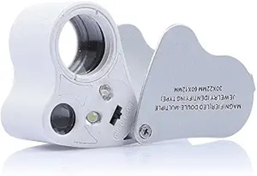 KINGMAS 2-Lens Illuminated Jewelry Loupe (30x/60x)