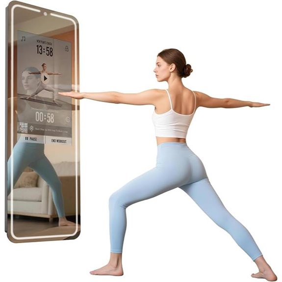 Smart Gym Mirror with Touch Screen and Voice Control