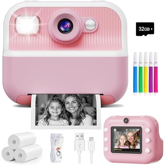 Dual Selfie Instant Camera for Kids Age 3-12