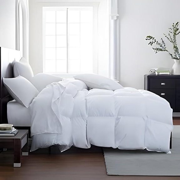 King Size Down Alternative Comforter White 104x86 Inches