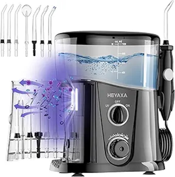 Water Dental Flosser with 1000ML Capacity and UV Storage
