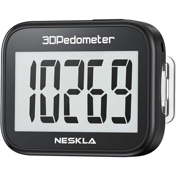 3D Pedometer Step Counter with Large Display