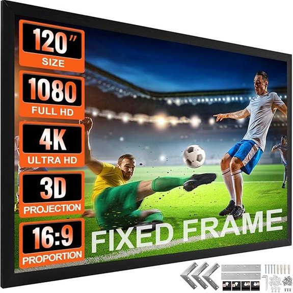 VEVOR 120inch Fixed Frame Projection Screen