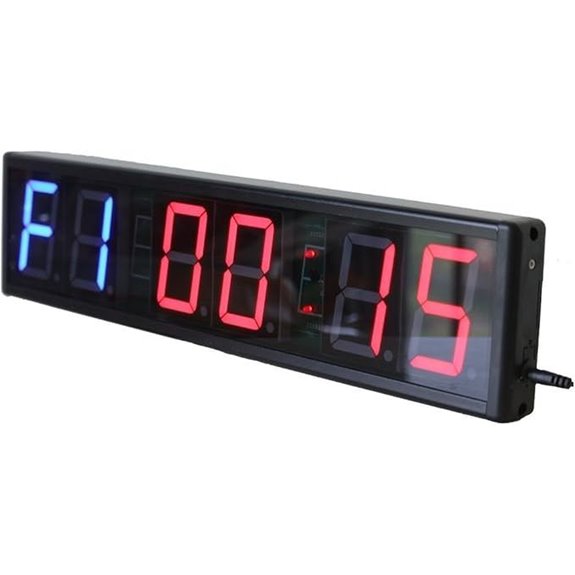 Large Gym Clock 20x4.7in. Remote Control Operated