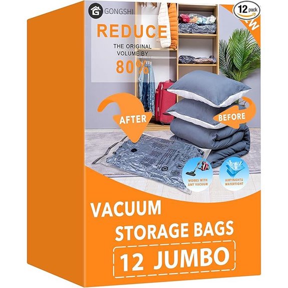 Jumbo Vacuum Storage Bags for Bedding and Clothes