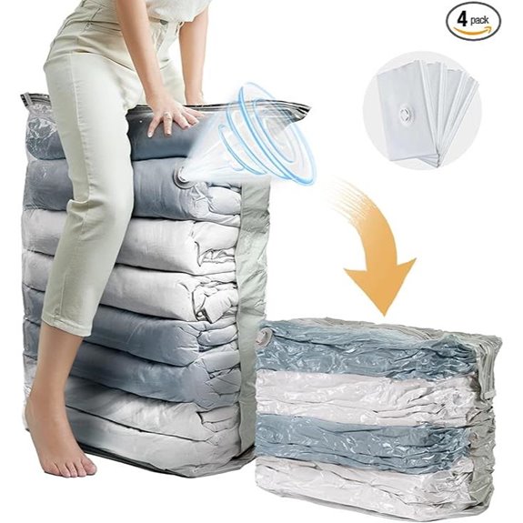 TAILI Jumbo Vacuum Storage Bags 4 Pack
