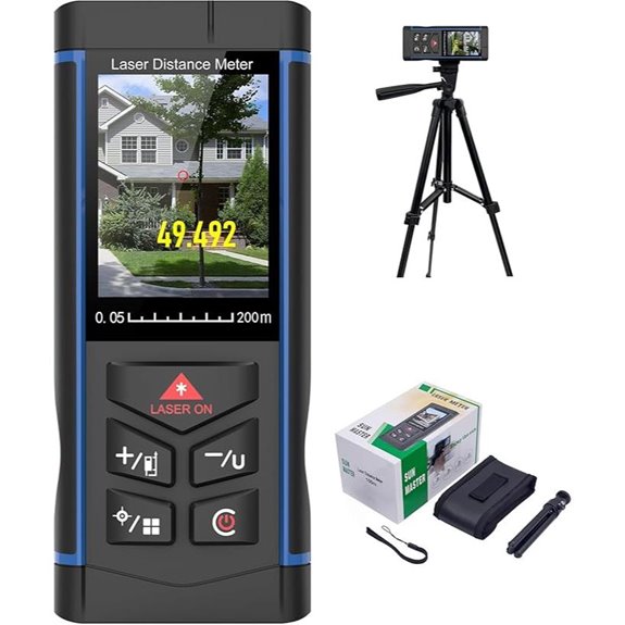 330ft Laser Distance Meter with Camera and Tripod