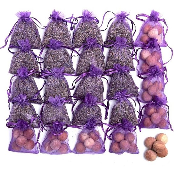 Lavender Cedar Sachets Pack (24) for Closet and Drawer