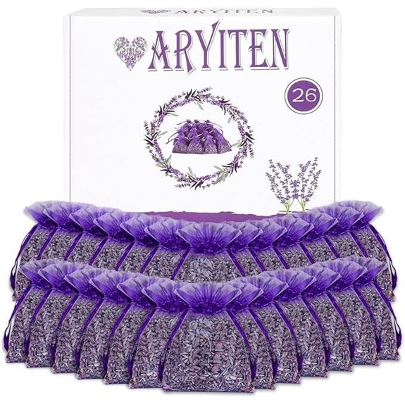 26 Pack French Lavender Sachets for Drawers