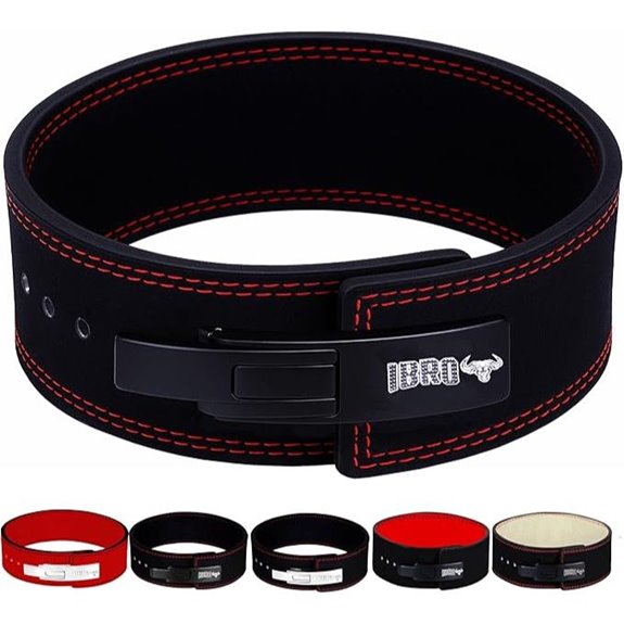 IBRO Powerlifting Leather Gym Belt for Heavy Lifting