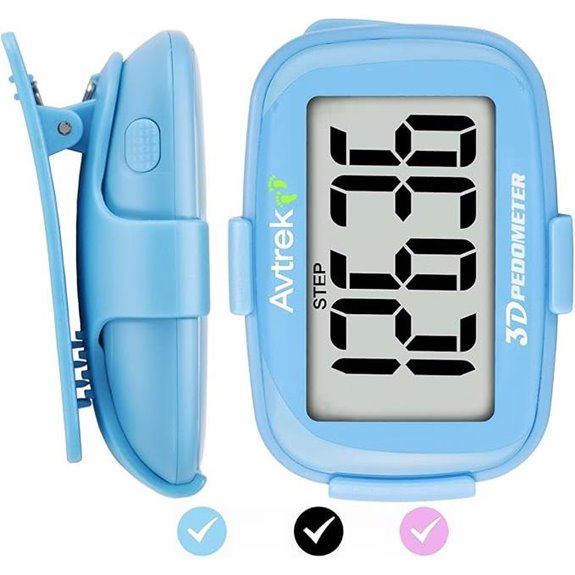 3D Clip-On Pedometer with LED Backlight
