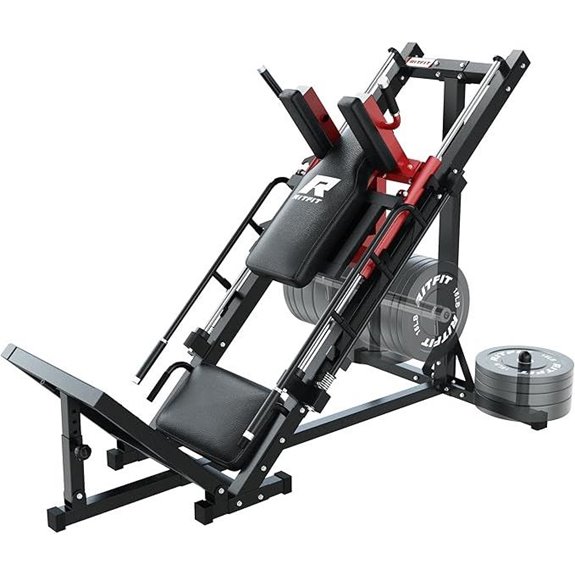 RitFit Leg Press Hack Squat Machine with Weight Storage