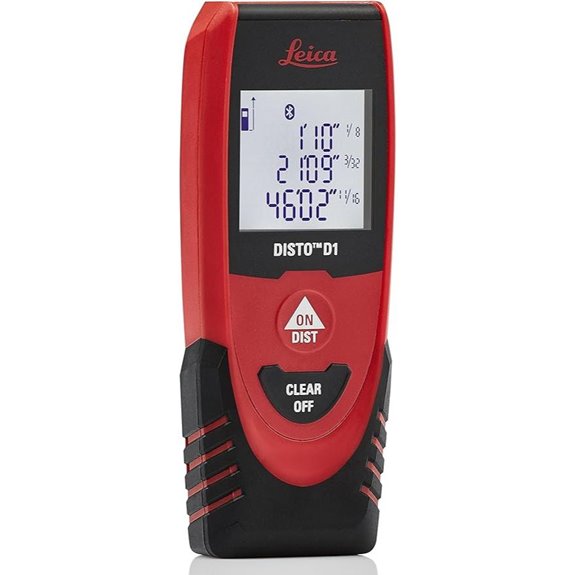 Leica DISTO D1 120ft Laser Distance Measure with Bluetooth 4.0 Black/Red