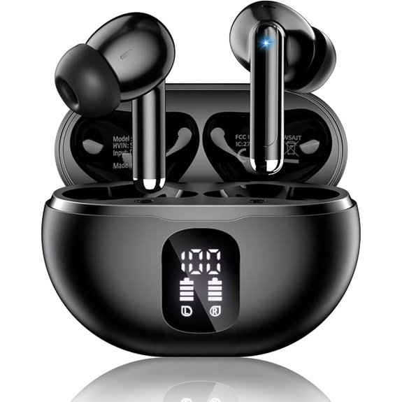 Wireless Bluetooth Earbuds with 50H Playback and Mic