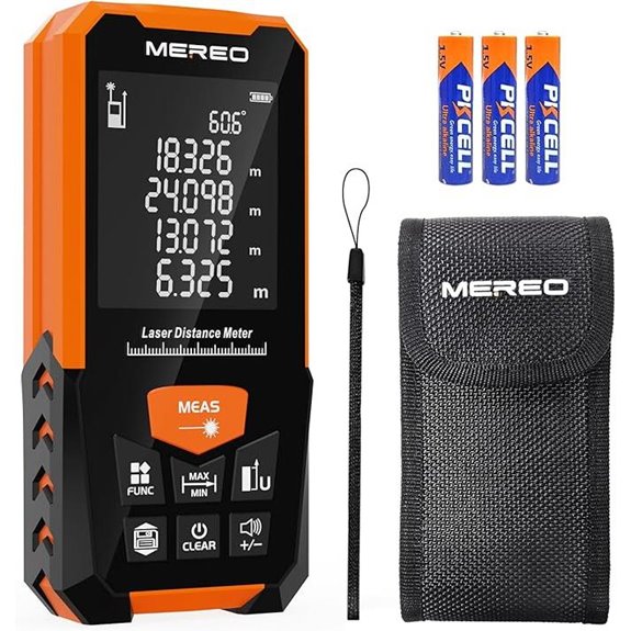 Mereo Laser Distance Meter 328Ft with LCD Display