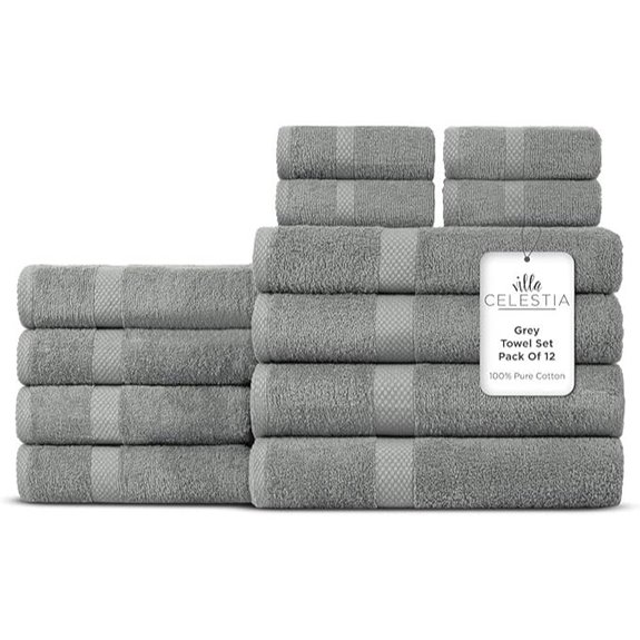 12-Piece Cotton Bath Towel Set for Spa and Hotel