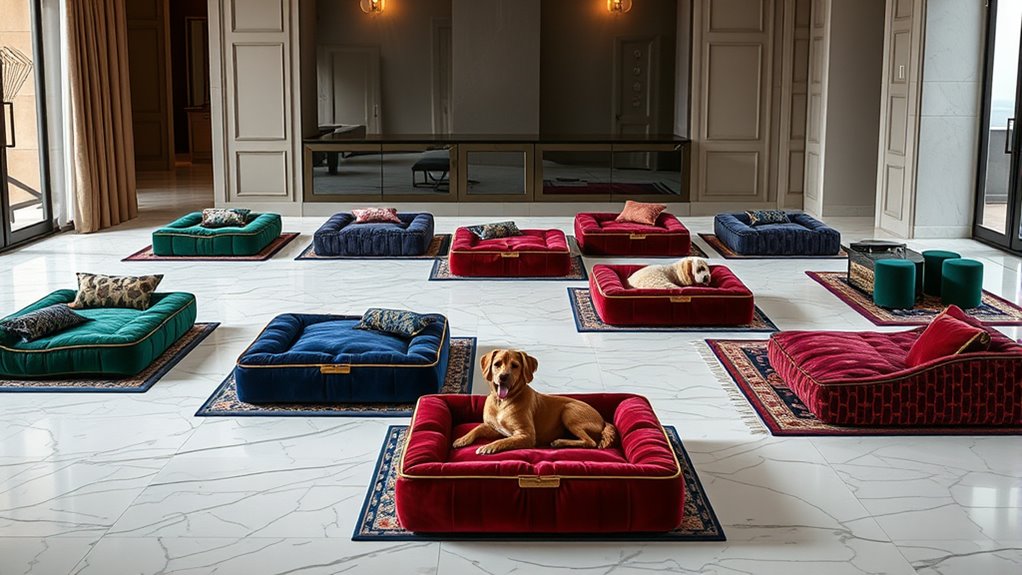 luxury pet beds matching rugs