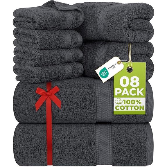 Utopia Luxury Towel Set 8 Pieces Plush & Absorbent