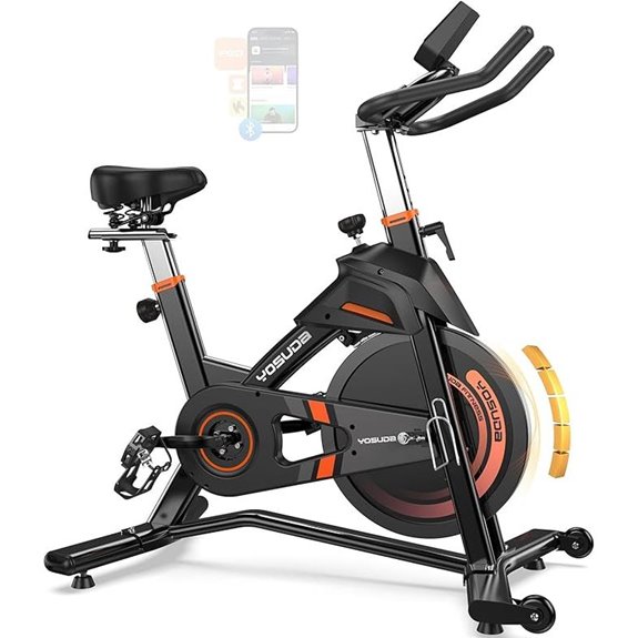 YOSUDA Magnetic Exercise Bike with App and Adjustable Features