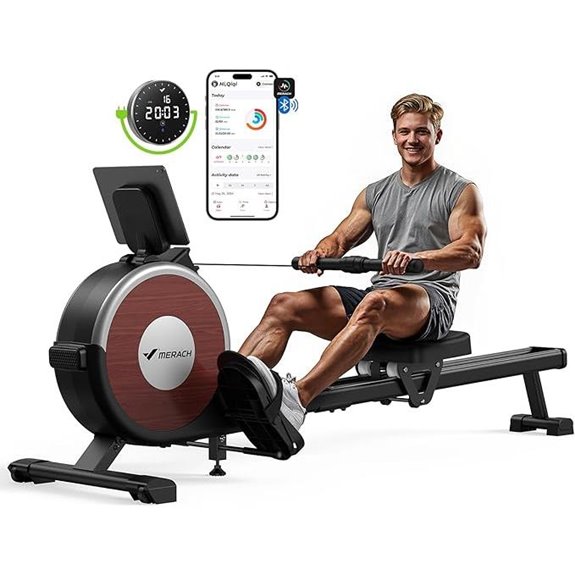 MERACH Magnetic Rowing Machine with 16 Resistance Levels